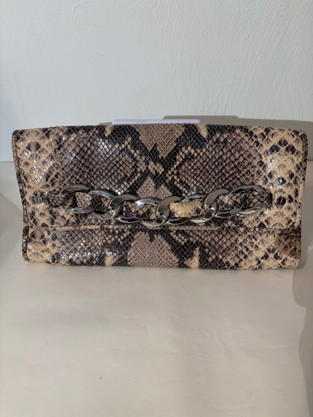 Michael Kors snakeskin-print clutch/wristlet